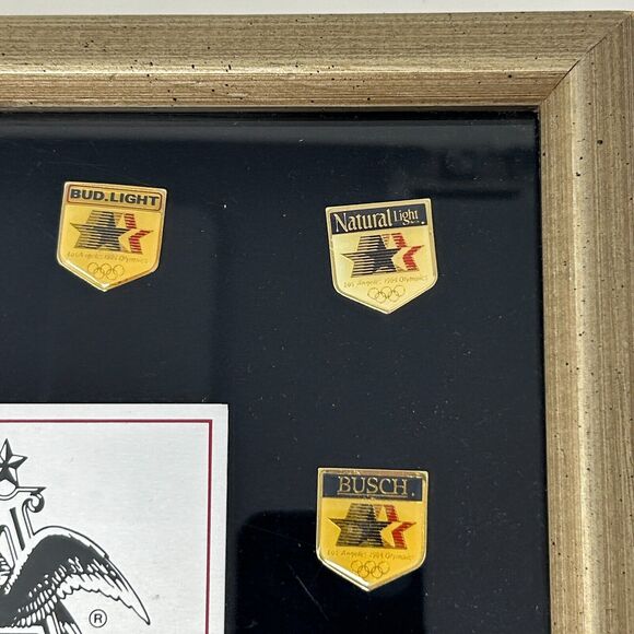 Vintage 1984 Olympic Collector Set Lapel Pins Anheuser Busch Beer Los Angeles - Picture 6 of 15